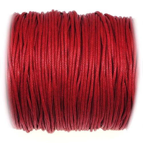 Sznurek woskowany jubilerski / bawełniane / c.czerwony / 1.5mm / 10m-10896