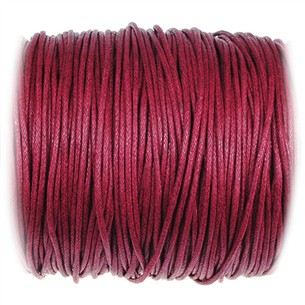 Sznurek woskowany jubilerski / bawełniane / bordowy / 1.5mm / 10m-10897