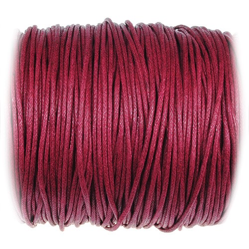 Sznurek woskowany jubilerski / bawełniane / bordowy / 1.5mm / 10m-10897