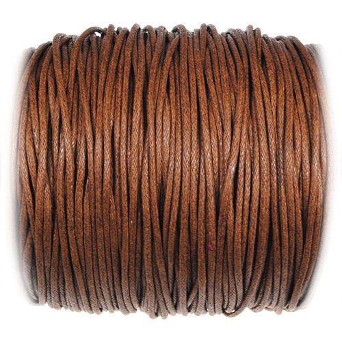 Sznurek woskowany jubilerski / bawełniane / brązowy / 1.5mm / 10m-10901
