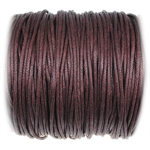Sznurek woskowany jubilerski / bawełniane / c.brązowy / 1.5mm / 10m-10902