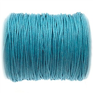 Sznurek jubilerski woskowany 1mm / niebieski / 10m-13381