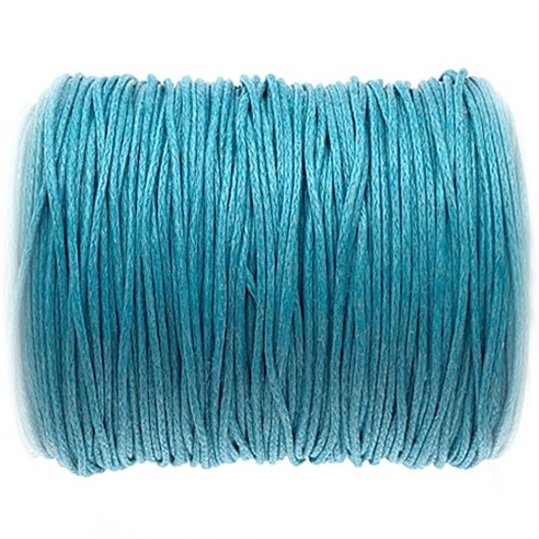 Sznurek jubilerski woskowany 1mm / niebieski / 10m-13381