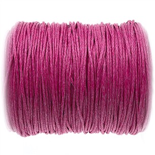 Sznurek jubilerski woskowany 1mm / c.różowy / 10m-13382