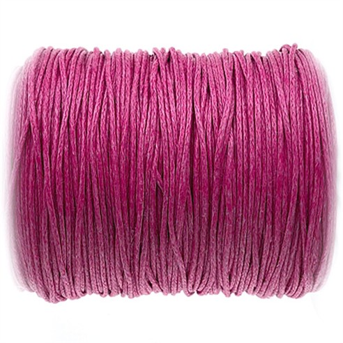 Sznurek jubilerski woskowany 1mm / c.różowy / 10m-13382
