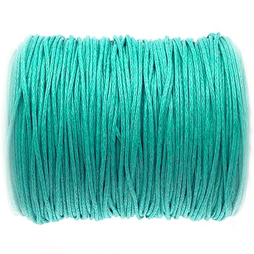 Sznurek jubilerski woskowany 1mm / j.niebieski / 10m-13383