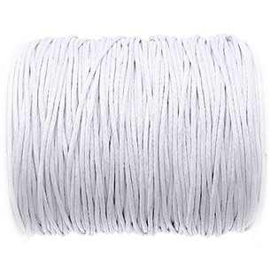 Sznurek jubilerski woskowany 1mm / biały / 10m-13385