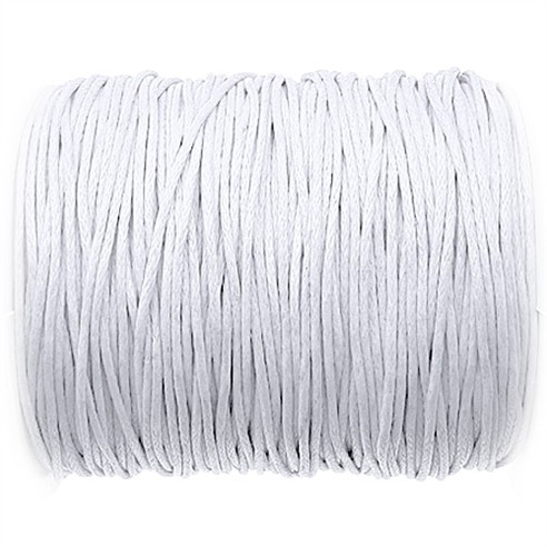 Sznurek jubilerski woskowany 1mm / biały / 10m-13385