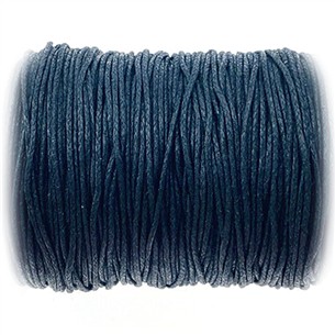 Sznurek jubilerski woskowany 1mm / czarny / 10m-13386