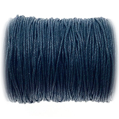 Sznurek jubilerski woskowany 1mm / czarny / 10m-13386