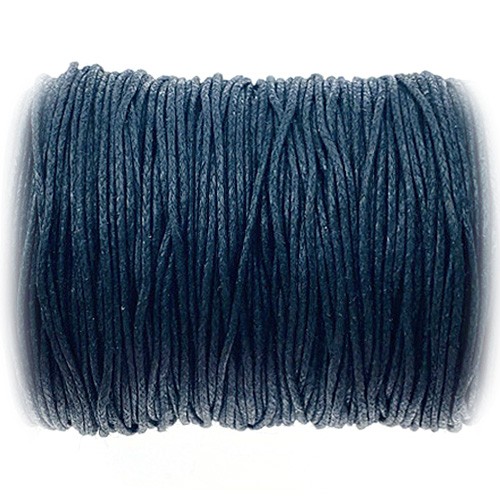 Sznurek jubilerski woskowany 1mm / czarny / 10m-13386