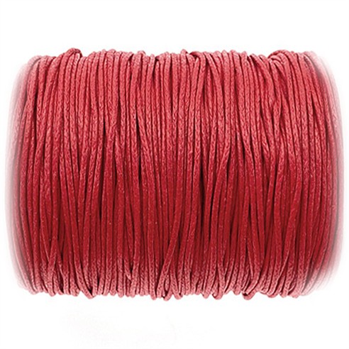 Sznurek jubilerski woskowany 1mm / czerwony / 10m-13389