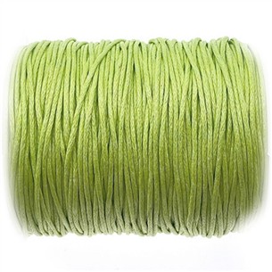 Sznurek jubilerski woskowany 1mm / j.zielony / 10m-13390