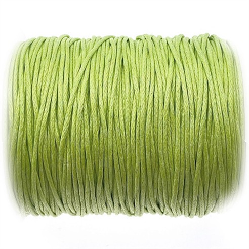 Sznurek jubilerski woskowany 1mm / j.zielony / 10m-13390