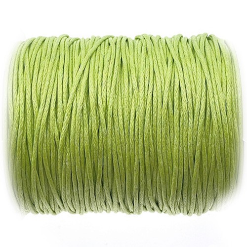 Sznurek jubilerski woskowany 1mm / j.zielony / 10m-13390