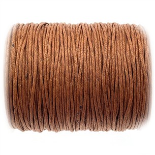 Sznurek jubilerski woskowany 1mm / brązowy / 10m-13394