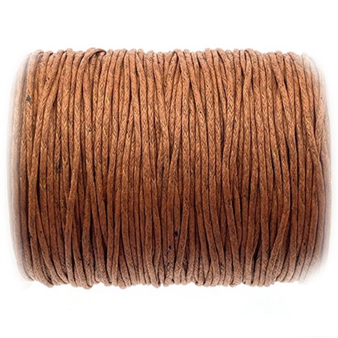 Sznurek jubilerski woskowany 1mm / brązowy / 10m-13394