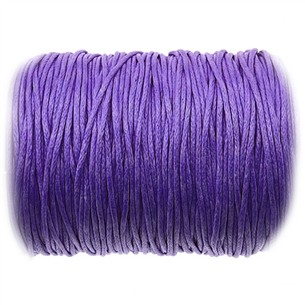 Sznurek jubilerski woskowany 1mm /  c.fioletowy / 10m-13395