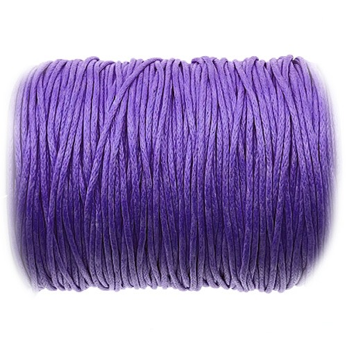Sznurek jubilerski woskowany 1mm /  c.fioletowy / 10m-13395