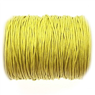 Sznurek jubilerski woskowany 1mm / żóty / 10m-13396