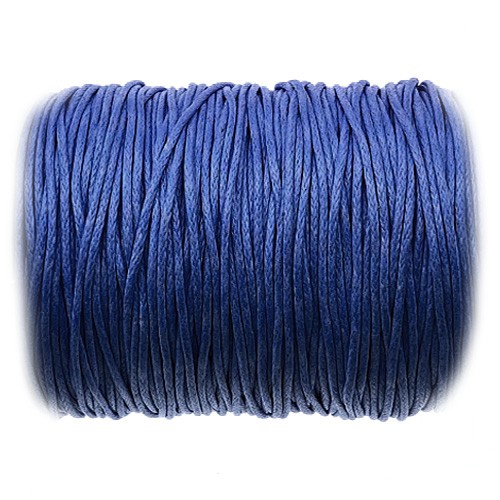 Sznurek jubilerski woskowany 1mm / c.niebieski / 10m-13398