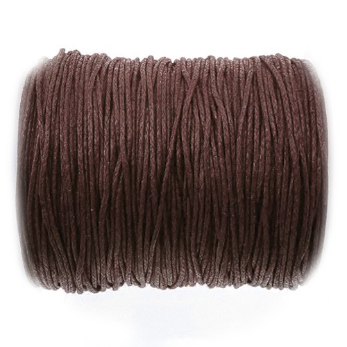 Sznurek jubilerski woskowany 1mm/  c.brązowy / 10m-13403