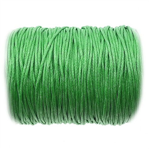 Sznurek jubilerski woskowany 1mm / zielony / 10m-13407