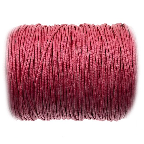 Sznurek jubilerski woskowany 1mm / bordowy / 10m-13411