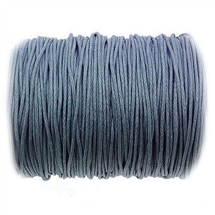 Sznurek jubilerski woskowany 1mm / szary / 10m-13415