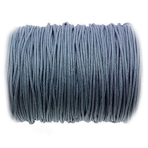 Sznurek jubilerski woskowany 1mm / szary / 10m-13415