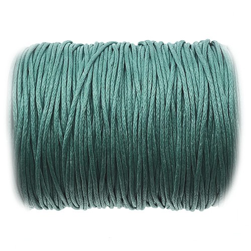 Sznurek jubilerski woskowany 1mm / c.zielony / 10m-13413