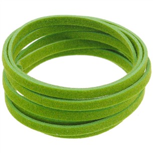 Rzemień zamszowy płaski 2.5-3mm / ekologiczny / zielony / 6m-8619