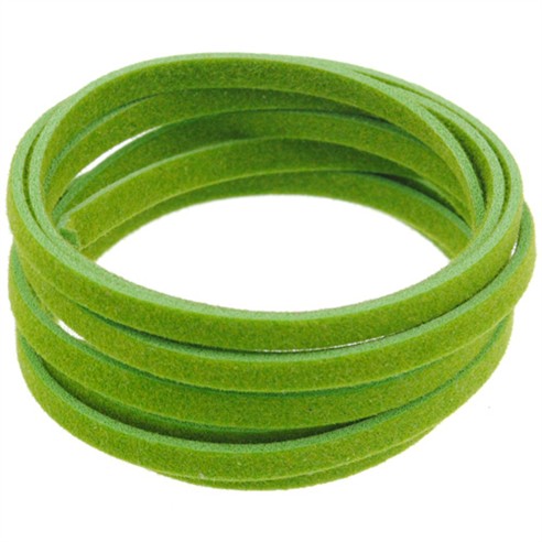 Rzemień zamszowy płaski 2.5-3mm / ekologiczny / zielony / 6m-8619