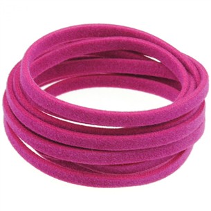 Rzemień zamszowy płaski 2.5-3mm / ekologiczny / c.różowy / 10m-8622