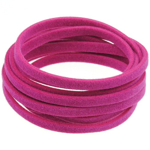 Rzemień zamszowy płaski 2.5-3mm / ekologiczny / c.różowy / 10m-8622