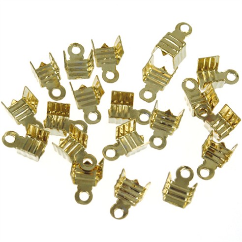 Zaciski końcówki bransoletki / stop metalu / złote / 7x5x4mm / 9.0g / 100szt-10800