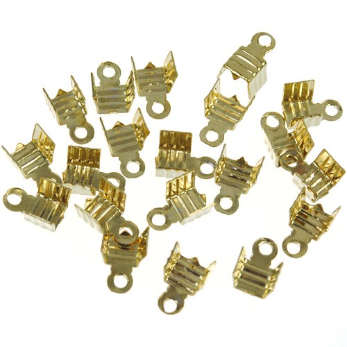 Zaciski końcówki bransoletki / stop metalu / złote / 7x5x4mm / 9.0g / 100szt-10800