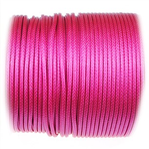 Sznurek jubilerski snake powlekany / syntetyczne / różowy / 2mm / 10m-10864