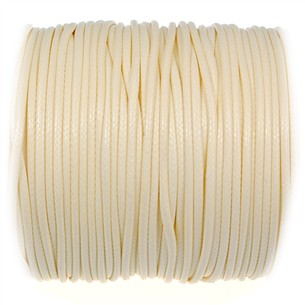 Sznurek jubilerski snake powlekany / syntetyczne / ecru / 2mm / 10m-10867
