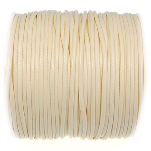 Sznurek jubilerski snake powlekany / syntetyczne / ecru / 2mm / 10m-10867