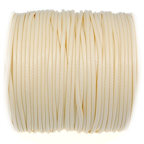 Sznurek jubilerski snake powlekany / syntetyczne / ecru / 2mm / 10m-10867