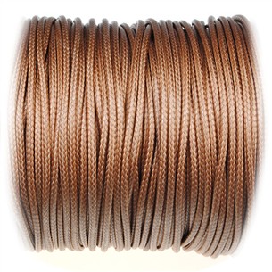 Sznurek jubilerski snake powlekany / syntetyczne / brązowy / 2mm / 10m-10868