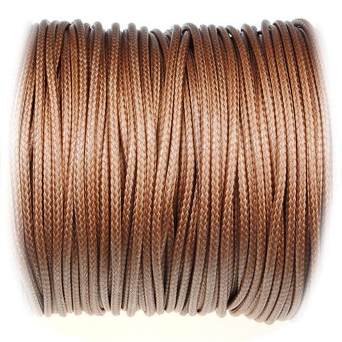 Sznurek jubilerski snake powlekany / syntetyczne / brązowy / 2mm / 10m-10868