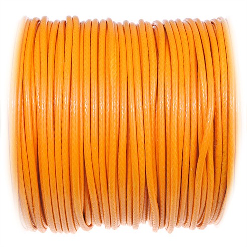 Sznurek jubilerski snake powlekany / syntetyczne / pomarańczowy / 2mm / 10m-10871