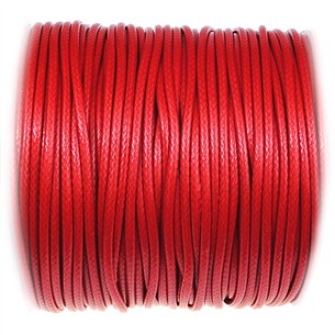 Sznurek jubilerski snake powlekany / syntetyczne / czerwony / 2mm / 10m-10873