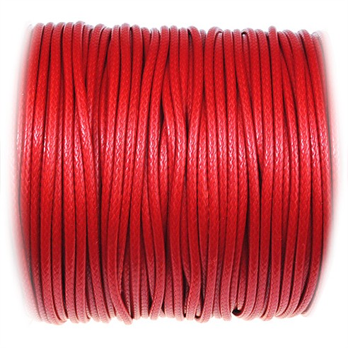 Sznurek jubilerski snake powlekany / syntetyczne / czerwony / 2mm / 10m-10873