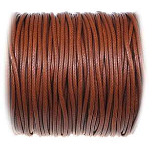 Sznurek jubilerski snake powlekany / syntetyczne / brązowy / 2mm / 10m-10874