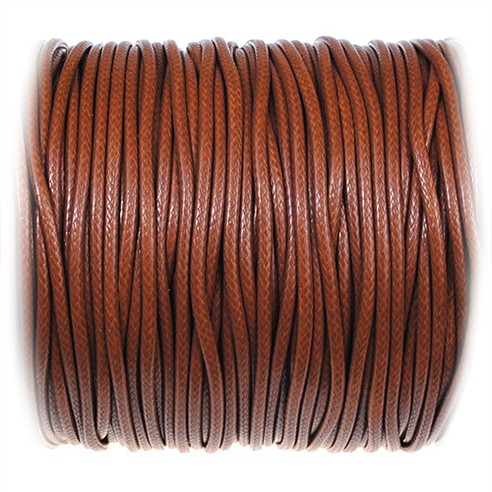 Sznurek jubilerski snake powlekany / syntetyczne / brązowy / 2mm / 10m-10874