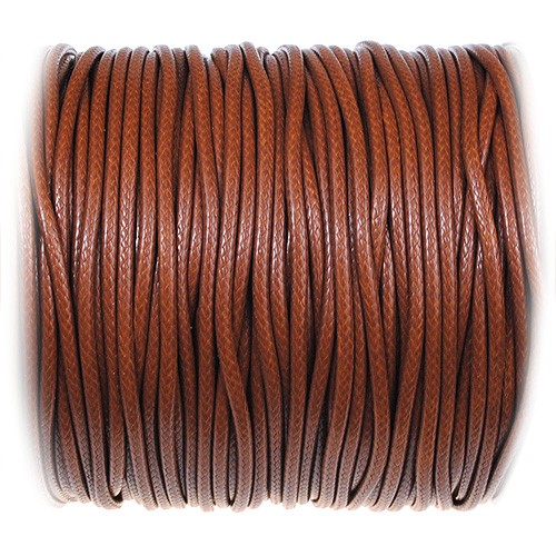 Sznurek jubilerski snake powlekany / syntetyczne / brązowy / 2mm / 10m-10874