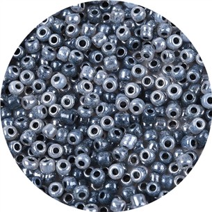 Koraliki drobne szklane do biżuterii bransoletek 2mm c.szare 20g-13503